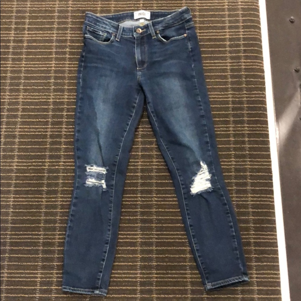 Paige cropped distressed jeans